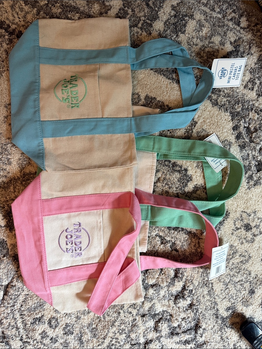 3 Trader Joe’s Canvas Tote Bags
